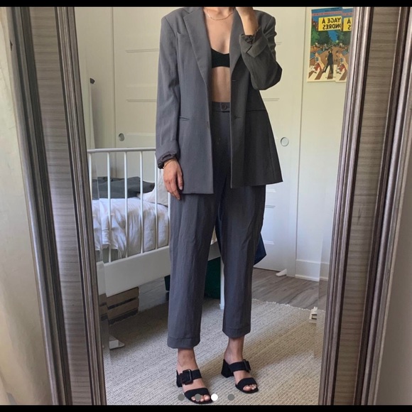 Purple/grey Holt Renfrew pantsuit - Picture 3 of 4